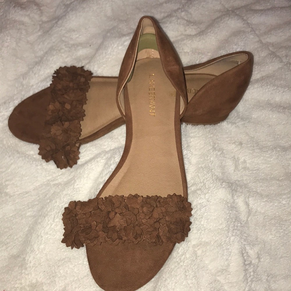 Lane Bryant brand brown 1/2 inch wedge Sandals